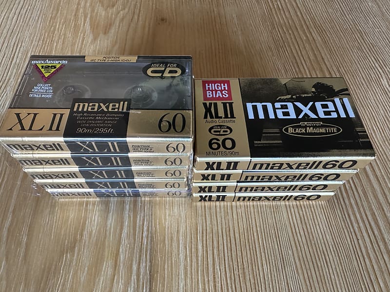 2 PACK: Vintage Maxell XLII-S 90 Type II Cassette Tape (1986 Version /  Sealed)
