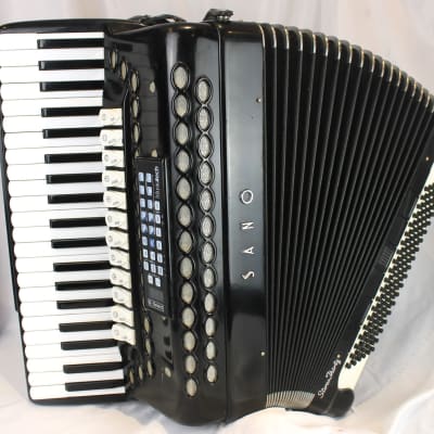 6562 - Black Sano Stereo Thirty Musictech Q-Select MIDI Piano Accordion LMMH 41 120 for sale