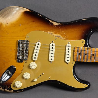Fender Custom Shop Stratocaster 1955 Heavy Relic 2-Tone SB R133136 for sale