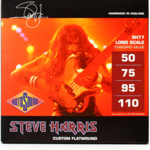 Rotosound SH77 Steve Harris Custom Monel Flatwound Bass Guitar Strings - .050-.110 Long Scale 4-string image 4