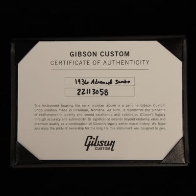 Gibson Custom Historic 1936 Advanced Jumbo (#058) image 13