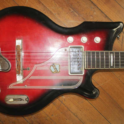 National Westwood 75 Map Body electric guitar 1960's - redburst image 2