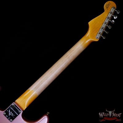Fender Custom Shop 1959 Stratocaster AAA Rosewood Board Relic Faded Aged Burgundy Mist Metallic image 5