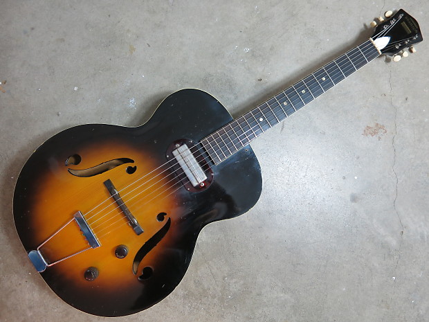 Vintage 1950s Harmony H 50 55 Acoustic Guitar Thin Reverb Belgium