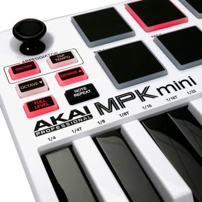 Akai MPK Mini MKII MK3 25-Key USB MIDI Keyboard MPC Pad Controller White Pack image 7