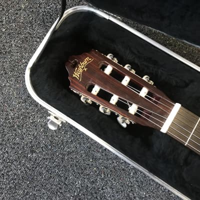 Washburn C64-CE Classical Acoustic- Electric cutaway Guitar 1998 excellent condition with nice hard case image 7
