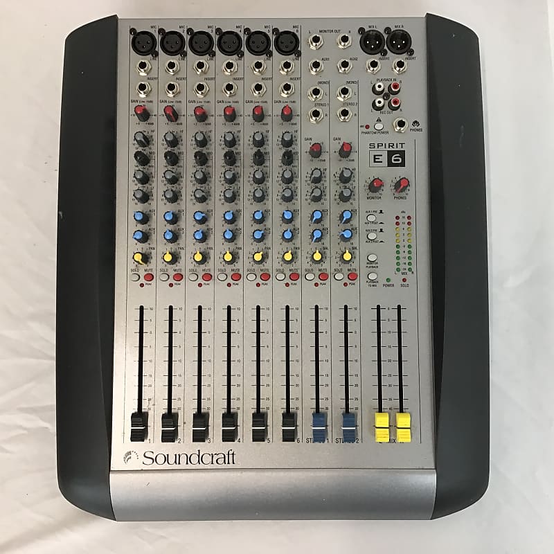 Used Soundcraft SPIRIT E6 Mixers Reverb