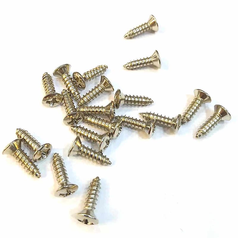 Pickguard Screws Fender Style 20 Pieces Chrome image 1