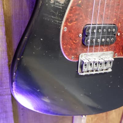 Keith Holland Custom S-ANS #1326 - Black Nitro with Red Tortoiseshell Pickguard image 10