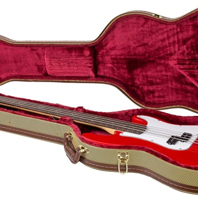 Crossrock Electric Bass Guitar Hard Case fits Fender Precision Body Electric Bass Guitar image 1