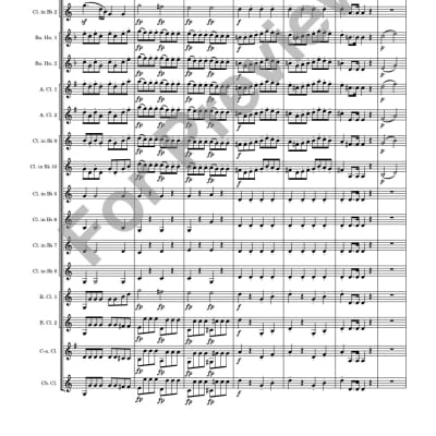 Clarinet Choir Sheet Music: Score and Parts - Gran Partita - Movement 1 (Largo) - WA Mozart, arranged for Clarinet Choir image 7