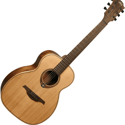 Lag TRAVEL-RC Travel Series Solid Red Cedar Top Khaya Neck 6-String Acoustic Guitar w/Softshell Case image 5