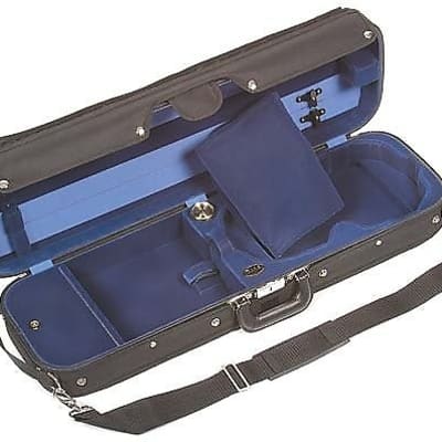 Bobelock 16002 4/4 Violin Oblong Suspension Case Black Ext/Blue Velvet Interior image 1