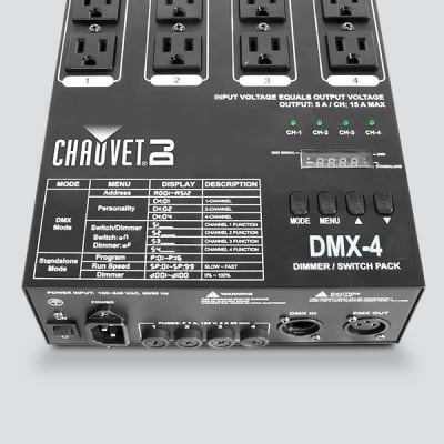 CHAUVET DMX-4 LED Tri-Pod Mount 4 Channel Dimmer / Relay Pack image 1