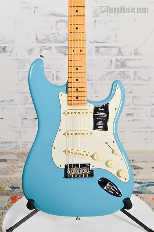 New Fender® American Professional II Stratocaster® Miami Blue w/Case image 1