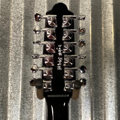 Reverend Guitars Airwave 12 String Semi Hollow Electric Midnight Black Guitar #9844 image 4