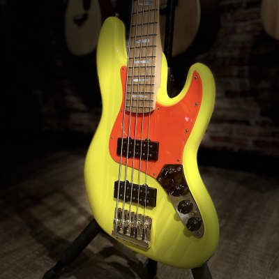Fender Mono Neon Jazz Bass V - Neon Yellow image 1