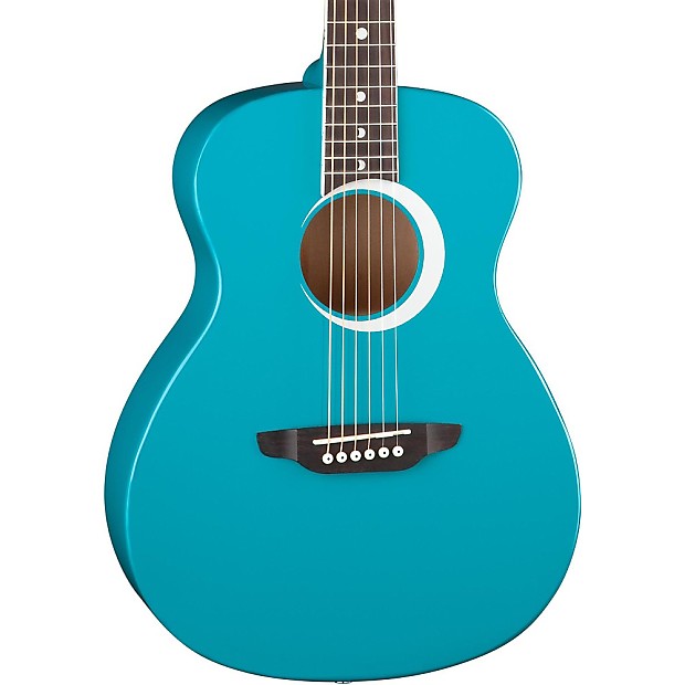 Luna Aurora Borealis 3/4 Size Acoustic Guitar Teal Sparkle image 1