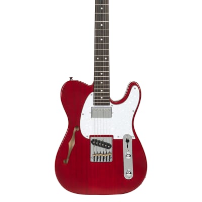 Glarry GTL Semi-Hollow Electric Guitar F Hole HS Pickups w/20W Amplifier Red image 3
