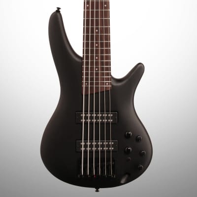 Ibanez SR306E Electric Bass, 6-String, Weathered Black image 1