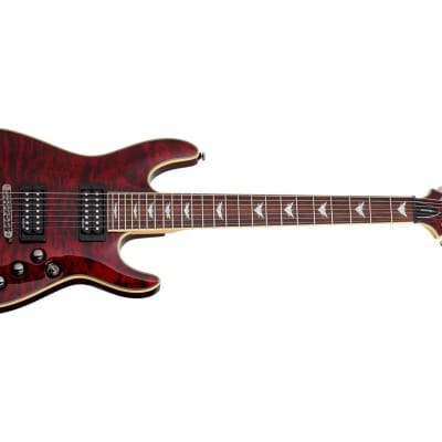 Schecter Omen Extreme-7 Electric Guitar in Black Cherry Finish 