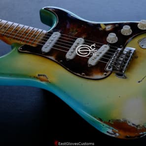 Fender Stratocaster Blue Sky Burst Aged Heavy Relic Rare image 4