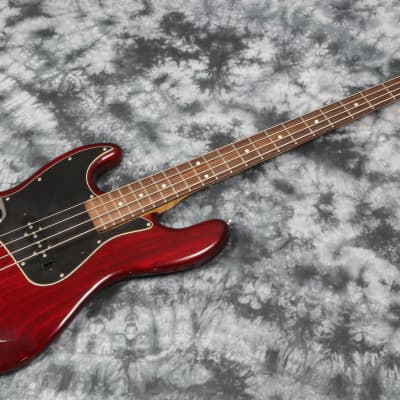 USA Schecter Custom Shop Traditional J-Bass 1998 Transparent Crimson Red Trans Red Left Handed Bass image 9