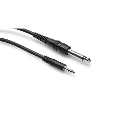 Hosa Technology CMP-110 Stereo 3.5mm Male TRS to 1/4in Male TS Mono Interconnect Patch Cable 10 ft image 2