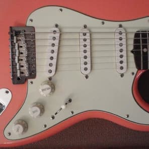 Rare ~ Custom Hand Built Dominick Ramos Stratocaster Style   7 Seven String Shell Pink Strat image 11