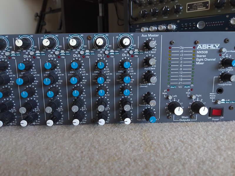 Ashly MX508 8channel Mic/Line Rackmount Mixer Reverb