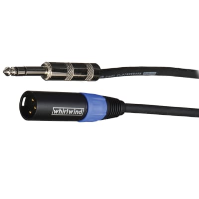 Whirlwind STM10 3-Pin Male XLR to 1/4" Male TRS Balanced Cable - 10' image 1