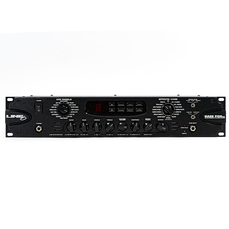 Line 6 Bass POD Pro RackMount Programmable Bass Effects Unit Reverb