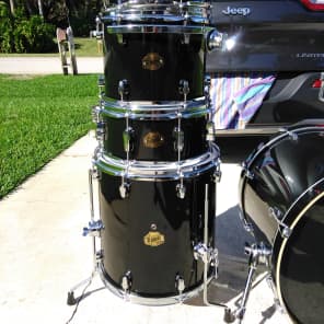 Ludwig 100th Anniversary Edition Element Series, Piano Black 5pc Power Tom Shell Pack! $375.00 image 6