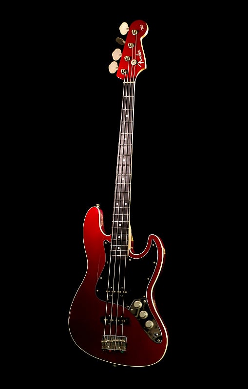 Fender Japan Aerodyne AJB Medium Scale Jazz Bass Candy Apple Red