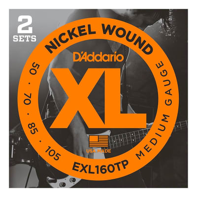 D'Addario 2-Pack Nickel Wound Bass Strings (Medium 50-105) image 1