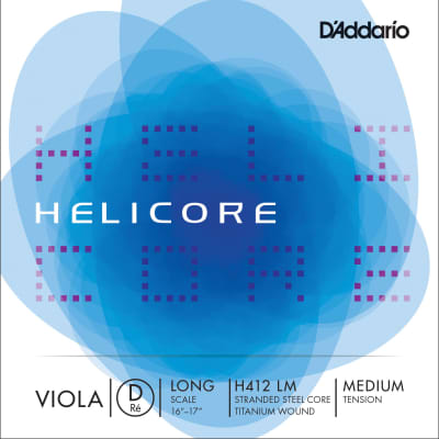 D'Addario H412 LM Helicore Long Scale Viola String - D Medium