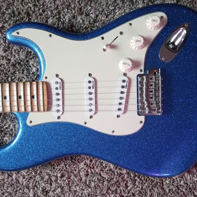 Fender Stratocaster Scalloped Neck Blue Sparkle image 4
