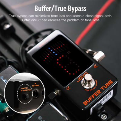 JOYO JF-19 Buffer Tune Pedal Accurate Tuner LED Screen Electric Bass, Guitar etc image 7
