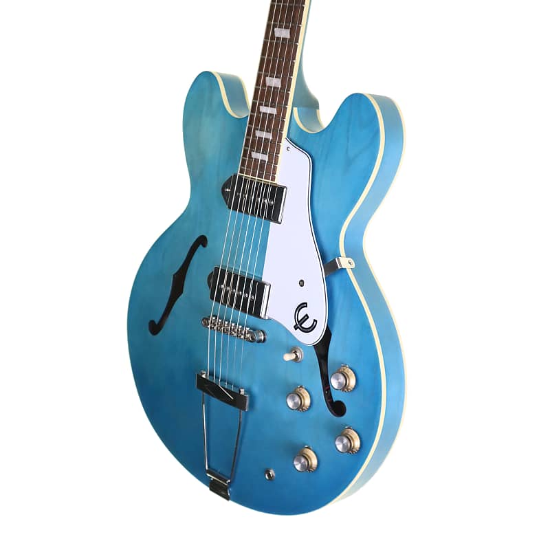 Epiphone Casino Worn Blue Denim Hollow Body Electric Guitar 