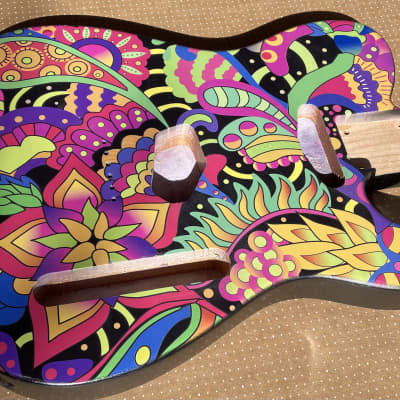 Custom Floral Psychedelic Telecaster Body image 12