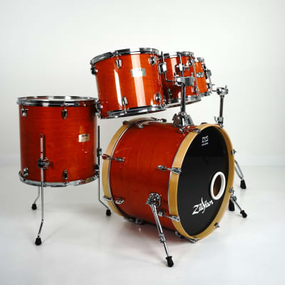 Mapex 5-Piece M-Series Drum Kit in Transparent Orange Lacquer image 2