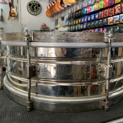 Leedy Utility Snare Drum 5x14 30's Nickel Over Brass image 11