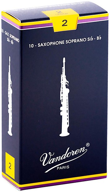 Vandoren SR202 Traditional Soprano Saxophone Reeds - Strength 2 (Box of 10) image 1