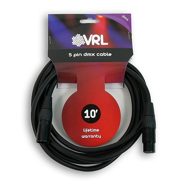 VRL VRLDMX5P10 5-Pin DMX Lighting Cable - 10' image 1