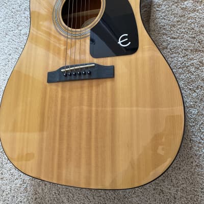 Epiphone AJ-15 slope shoulder dreadnought with upgrades, video