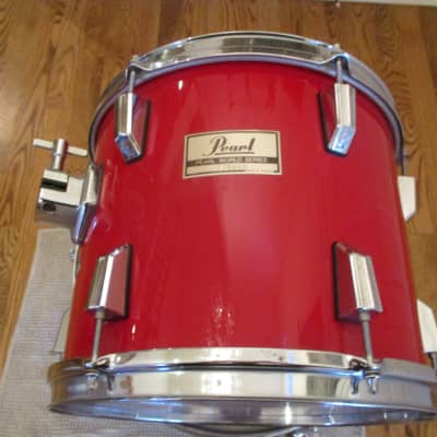 Pearl Vintage World Series 12 Round X 9 Rack Tom, Hardwood Shell, Lipstick Red - Excellent ! image 4