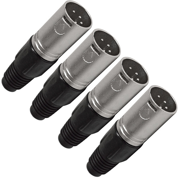 Seismic Audio SAPT247-4PACK 4-Pin XLR Male Cable Connectors (4-Pack) image 1