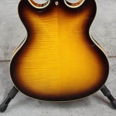 D'Angelico Excel EX DCTP (Discontinued) 2018 Sunburst Flame Top and Back image 5