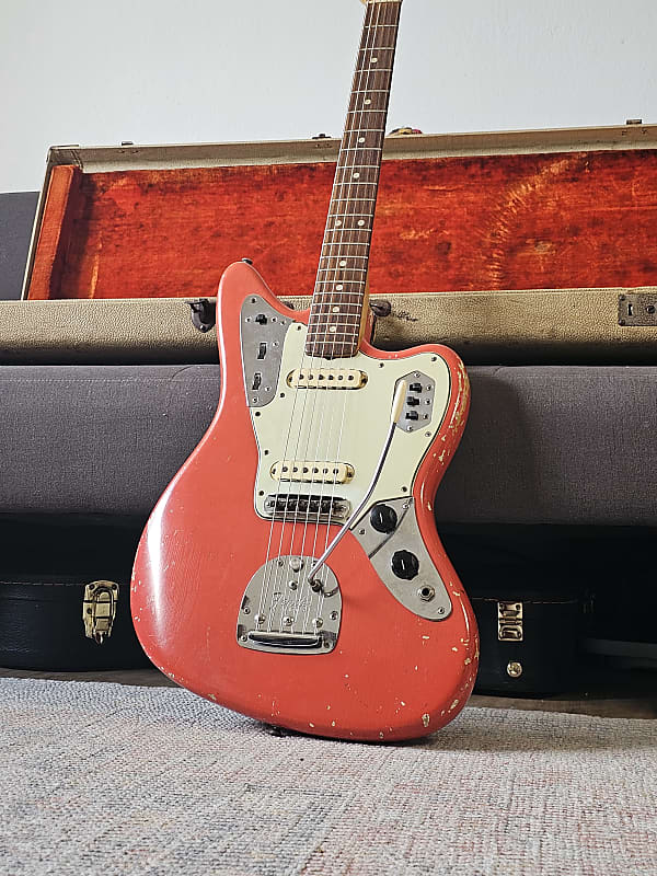 Vintage Fender Jaguar 1965 Fiesta Red Custom Colour L Plate image 1