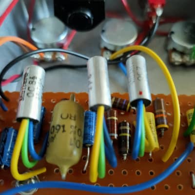 FUZZ Superelectric Tone Bender I e II RARE NOS MULLARD RED DOT METAL CAN image 6